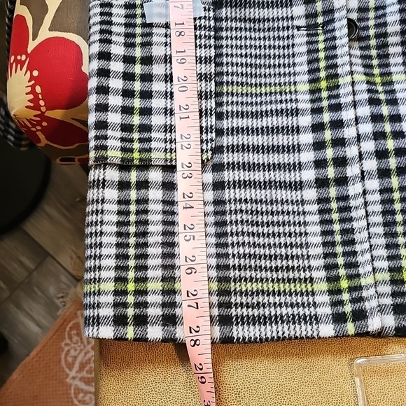 Thereabouts Women's Plaid Black, Gray, and Green Classic Peacoat - Picture 14 of 16